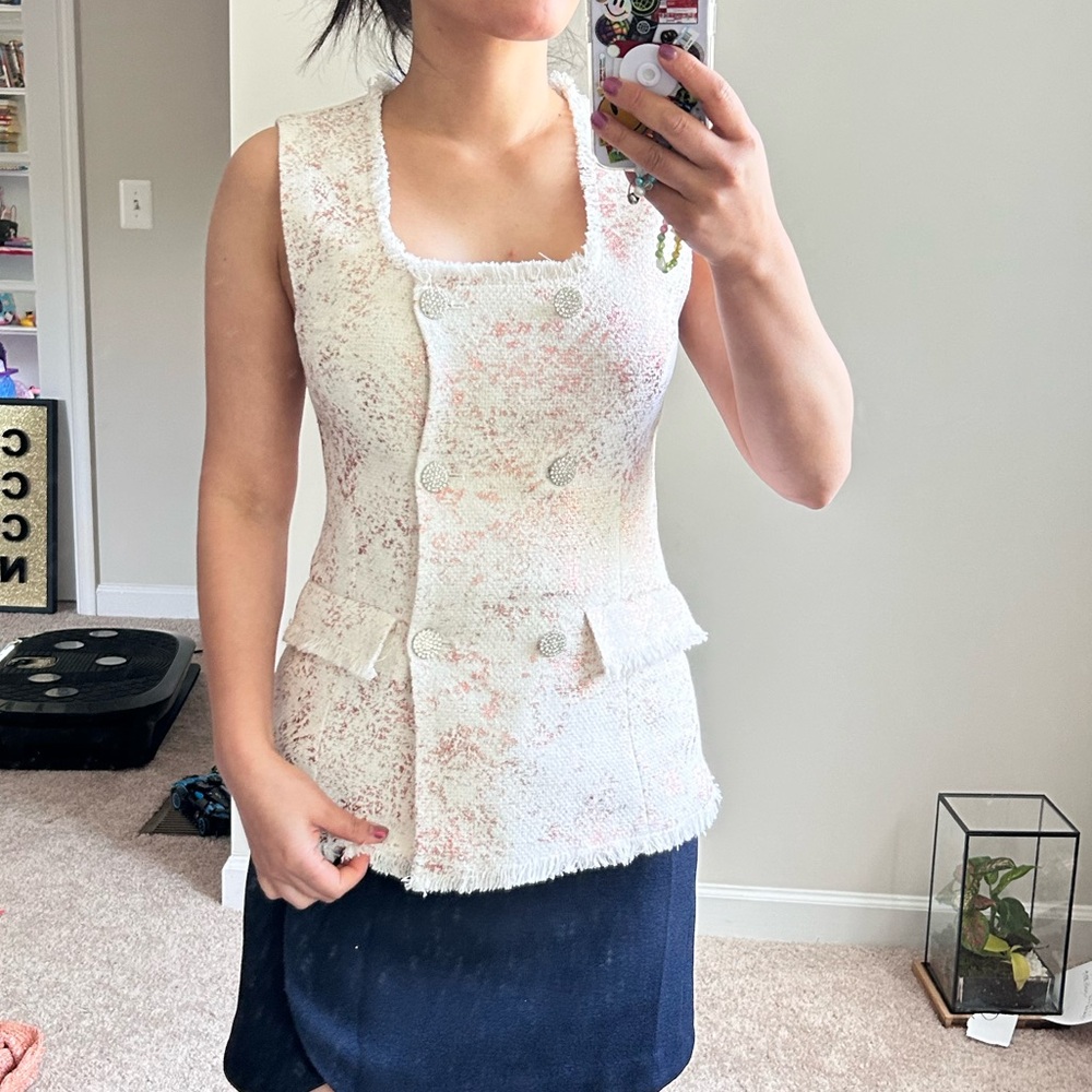Zara jewel buttoned vest. S